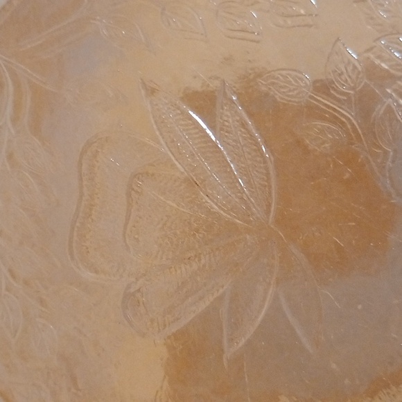 JEANNETTE VINTAGE SHIMMERY MARIGOLD CARNIVAL GLASS, RUFFLED EDGES,GOOD CONDITION - Picture 8 of 8